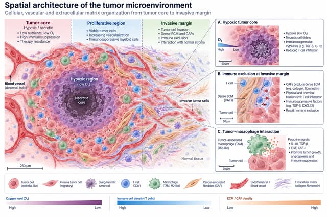 Spatial architecture of the tumor microenvironment