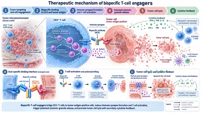 Therapeutic mechanism of bispecific T-cell engagers