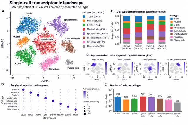Cell-type UMAP for single-cell transcriptomics
