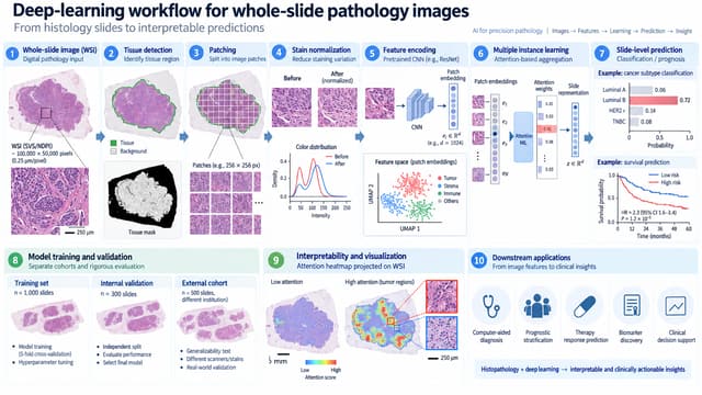 Deep-learning workflow for whole-slide pathology images