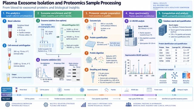 Plasma exosome isolation and proteomics sample processing